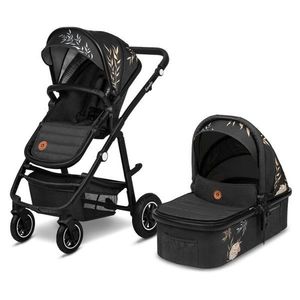 Carucior compact Lionelo Amber Lovin 2 in 1 reversibil geanta parinti pana la 22 kg Negru imagine