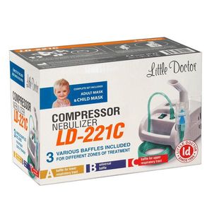 Aparat de aerosoli cu compresor Little Doctor LD-221C, dispensere pentru reglarea dimensiunii particulelor imagine