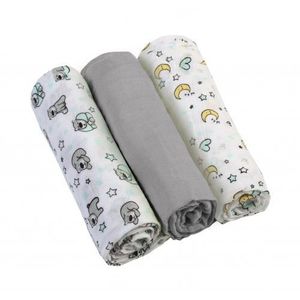 Scutece textile pentru bebelusi 3 buc BabyOno 01 Gri imagine