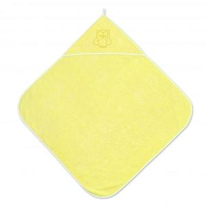 Prosop bebe cu gluga 80x80 cm Yellow imagine