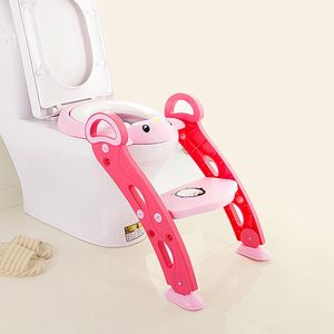 Reductor pentru toaleta cu scarita Little Mom Pinguin Pink imagine