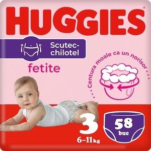 Pachet 2 x Scutece chilotel Huggies Pants Mega Pack 3 Girl 6-11 kg 116 buc imagine