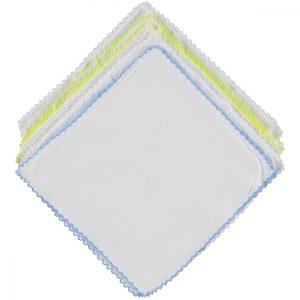 Set 10 batistute din bumbac pentru copii 20x20 cm White imagine