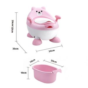 Olita pentru copii cu manere Little Mom Bear Potty Pink imagine