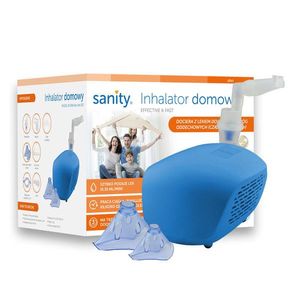 Aparat aerosoli Sanity Domowy AP 2819 nebulizator cu compresor albastru imagine