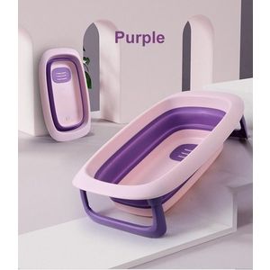 Cadita pliabila cu suprafata antiderapanta Little Mom Baby Swim Purple imagine