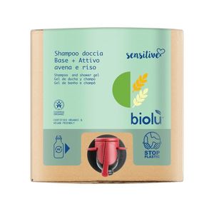 Gel de dus si sampon pentru bebelusi si adulti sensitive bio 10L Biolu imagine