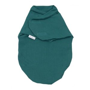 Paturica de infasat din bumbac Baby swaddle Puzzle Muslin Verde Amy imagine