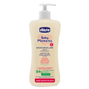 Sampon si gel de dus micelar dermatologic Chicco Baby Moments Sensitive 500 ml 0 luni+ imagine