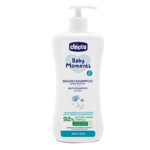 Gel de dus si sampon 2 in 1 fara lacrimi Chicco Baby Moments Baby Skin 750 ml 0 luni+ imagine