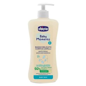 Gel de dus si sampon fara lacrimi Chicco Baby Moments Baby Skin 500 ml 0 luni+ imagine