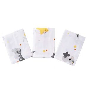 Set 3 scutece din finet 80x80 cm Nichiduta Yellow Koala imagine