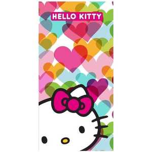 Prosop de plaja microfibra Eplusm Hello Kitty Hearts 70x140 cm imagine