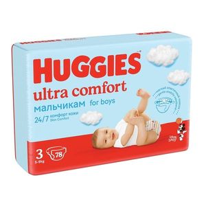 Scutece Huggies nr.3 Ultra Comfort 5 -9 Kg Boy 78 buc imagine