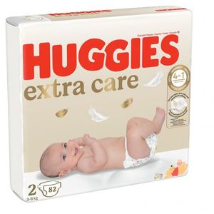 Scutece Huggies nr. 2 Extra Care 3-6 kg 82 buc imagine