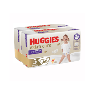 Pachet Scutece chilotel Huggies Extra Care 5, 12-17 kg 68 buc imagine