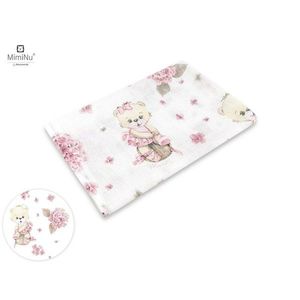 Set 2 bucati scutece tetra din bumbac MimiNu Refolosibile 70x80 cm Pink BallerinaCalm Forest Natural imagine