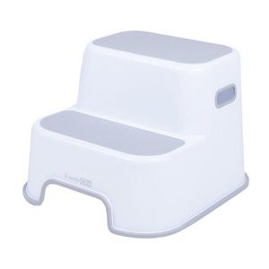 Scaunel inaltator WC FreeON cu doua trepte si suprafata antiderapanta White Grey imagine