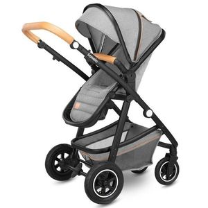 Carucior compact Lionelo Amber 3 in 1 cadru aluminiu pana la 22 kg Gri i-Size imagine