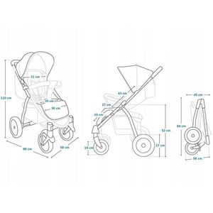 Carucior sport Lionelo Annet Tour Negru imagine