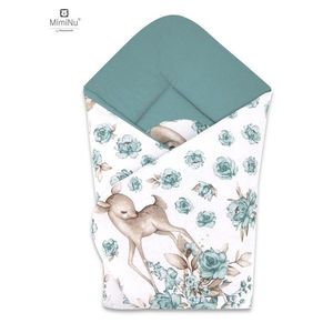 Paturica de infasat multifunctionala standard 75x75 cm Sweet Deer Mint MimiNu imagine