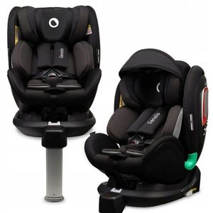 Scaun auto I-size Antoon Plus rotire 360 grade 0-18 kg Testat ADAC cu Isofix si picior de sustinere negru Lionelo imagine