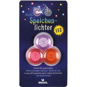 Set 3 lumini led pentru biciclete Moses roz mov portocaliu imagine