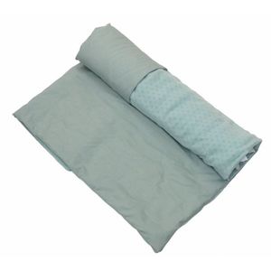 Pilota pentru copii din bumbac 150x100cm fata dubla umplutura hipoalergenica BabySoft Salvia imagine