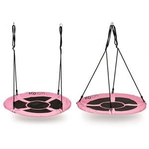 Leagan pentru copii Ecotoys rotund tip cuib de barza suspendat 110 cm MIR6001 roz imagine