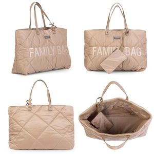 Geanta matlasata Childhome Family Bag bej imagine