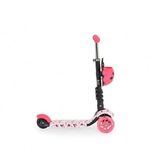 Trotineta evolutiva Moni cu maner parental si sezut Scooter 3 in 1 Lollipop Red imagine