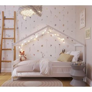 Patut tip casuta YappyHytte Bed din lemn certificat FSC Transformabil Yappy Kids 160x80 cm Alb imagine