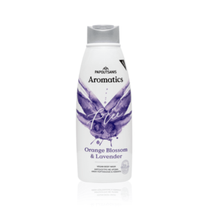 Gel de dus 100 vegan Aromatics Free cu parfum de flori de portocal si lavanda cu prebiotice vit E si aloe 600ml imagine