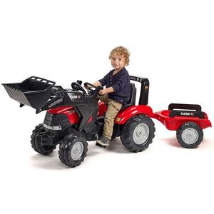 Tractor cu pedale pentru copii Falk Case Puma cu incarcator si remorca imagine