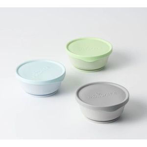 Set 3 boluri cu capac hrana bebelusi Miniware AquaGreyKeylime imagine