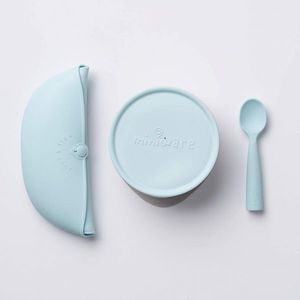 Set diversificare hrana bebelusi Miniware First Bites 4 piese Aqua imagine