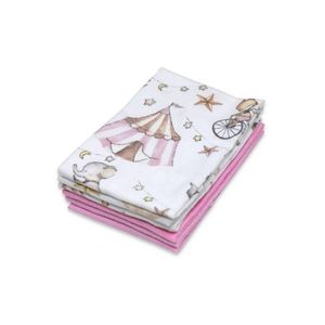 Set 6 batistute din finet pentru copii 38x38 cm model No4 Pink Circus imagine