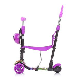 Trotineta Chipolino Kiddy Evo 3 in 1 cu maner purple graffiti imagine