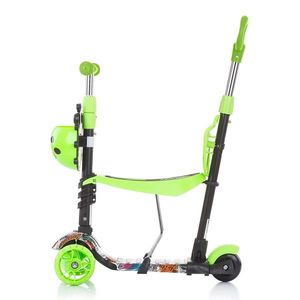 Trotineta Chipolino Kiddy Evo 3 in 1 cu maner green graffiti imagine