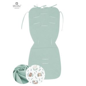 Salteluta pentru carucior reversibila MimiNu cu doua fete 78 x 34 cm Lulu NaturalCold Mint imagine