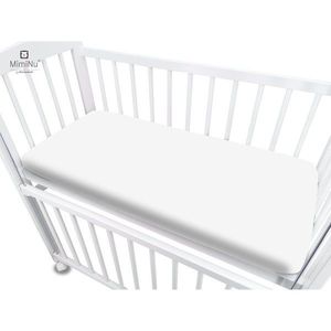 Cearceaf cu elastic MimiNu pentru patut co-sleeper 87 x 51 cm White imagine