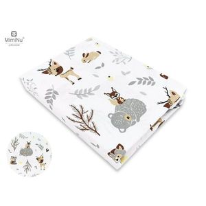 Set pentru bebelusi 6+1 piese MimiNu 120x60 cm Forest Friends Beige imagine