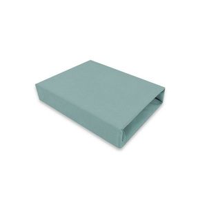 Cearceaf cu elastic Qmini pentru patut 90x40 cm din bumbac Dark Mint imagine