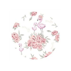 Paturica de infasat multifunctionala MimiNu cu volanase 75x75 cm Peonie PinkPink imagine