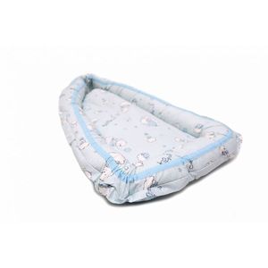 Baby Nest Ursuletul Martinica albastru culcus bebelus pentru dormit reversibil multifunctional 100 x 60 cm imagine