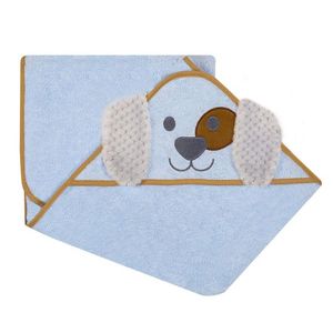 Prosop de baie cu gluga cu urechi din bumbac 80x80 cm Blue Dog imagine