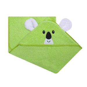 Prosop de baie cu gluga cu urechi din bumbac 80x80 cm Green Koala imagine