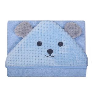 Prosop de baie cu gluga Soft brodata 100x100 cm Blue Bear imagine