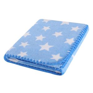 Paturica pufoasa pentru bebelusi 90x80 cm Blue Stars imagine