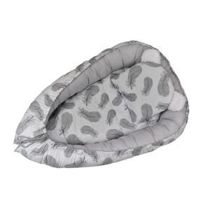 Baby Nest 3 in 1 din bumbac cu salteluta si pernuta inclusa Feathers imagine